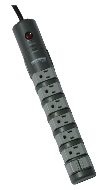 MINUTEMAN, MMS 8-OUTLET/6-ROTATING OUTLET SURGE PROTECTOR, ROTATING OUTLETS FOR CONNECTED MULTIPLE TRANSFORMERS, (6) 180-DEGREE ROTATING OUTLETS AND (2) FIXED OUTLETS, UL 1449 CERTIFIED, 15A, 120V, 18